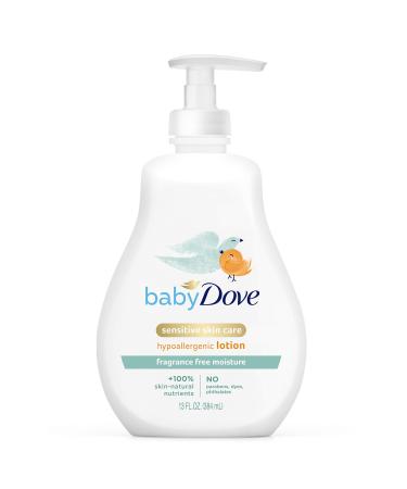 Baby Dove Face and Body Lotion for Sensitive Skin Sensitive Moisture Fragrance-Free Baby Lotion 13 oz