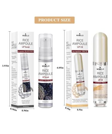Black and White Rice Ampoule Lip Scrub and Oil Set Rice Ampoule Duo Lip Exfoliator Solution Hydrating Lip Oil for Softer & Smoother lips - Buy Online on GoSupps.com
