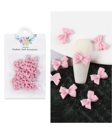 VONNST Nail Decorations 50pcs/set Bows Charm Matte Bowknot Charm flatback Bows Art Decoration Bows Nails Jewelry