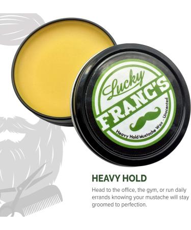 Lucky Franc's Unscented Mustache Wax - Strong Hold Men's Styling Wax - 2 Ounces - Buy Online on GoSupps.com