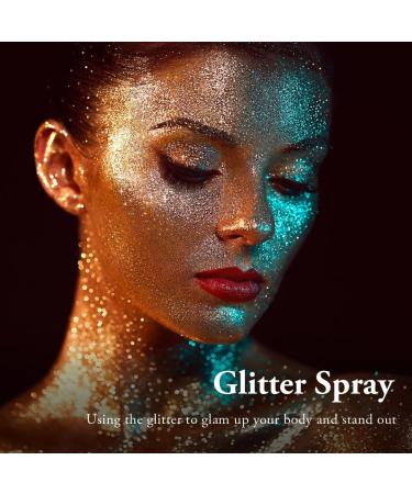 AOOWU Glitter Powder Spray- Shimmering Body Highlighter for Women- Pink Sparkle Makeup Spray - Buy Online on GoSupps.com