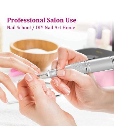 YaFex Nail Drill 35000 RPM Professional Electric Nail Filer with LCD Display - Manicure & Pedicure Tool for Acrylic Nails, Gel Polishing, Shaping - Pink - Buy Online on GoSupps.com