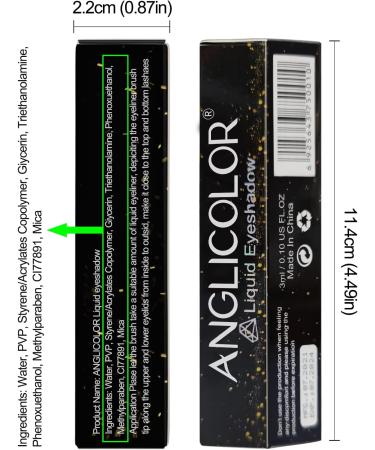 Anglicolor Glitter Liquid Eyeshadow - Highly Pigmented Vegan Makeup (#4 Bronze) - Buy Online on GoSupps.com