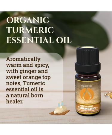 Certified Organic Turmeric Essential Oil 10ml - 100% Pure & Therapeutic Grade for Aromatherapy | Natural & Organic for Massage, Diffusers & Bath | Includes e-Book - Buy Online on GoSupps.com