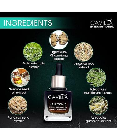 New Cavilla Hair Tonic: Oriental Secrets for Hair Growth in USA | Thicker Fuller Hair, Re-Growth, Anti-Thinning | Organic Natural Herbs - Buy Online on GoSupps.com