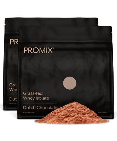 Promix Whey Protein Isolate Powder, Chocolate - 5lb Bulk - Grass-Fed & 100% All Natural - Post Workout Fitness & Nutrition Shakes, Smoothies, Baking & Cooking Recipes - Gluten-Free & Keto-Friendly Chocolate 5 Pound (Pack of 2)