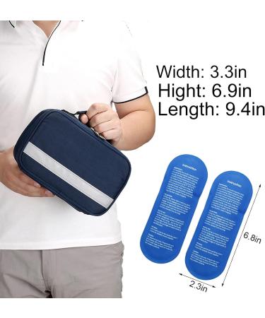 Insulin Cooler Travel Case - Diabetic Medication Cooler Bag with 4 Ice Packs (Blue) - Buy Online on GoSupps.com