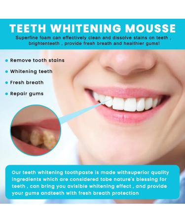 Teethaid Mouthwash & Whitening Foam Toothpaste - 50ml Deep Cleaning Foam for Bright White Teeth - Buy Online on GoSupps.com
