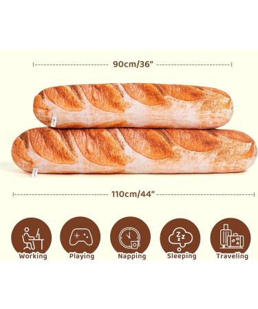 MEWAII 3D Bread Plush Pillow - 41cm Butter Toast Body Cushion & Cuddly Toy Gift for Kids - Buy Online on GoSupps.com