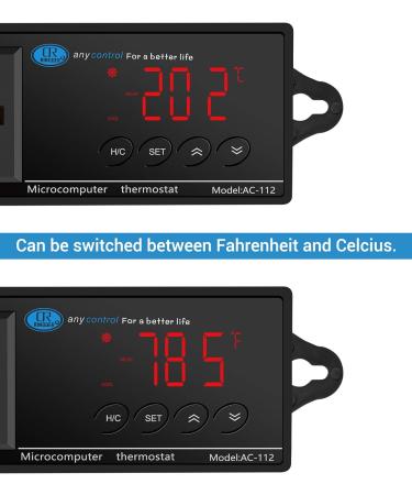 NICREW Digital LED Reptile Thermostat - Heating and Cooling Temperature Controller for Vivarium - 1100W 220V - Buy Online on GoSupps.com