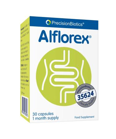 Alflorex Original Daily Gut Health Probiotics - Contains Bifidobacterium Longum Bacterial Culture Strain 35624 No Refrigeration Required - 30 Capsules 1