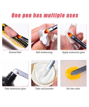 Kalolary Dual-Ended Poly Gel Brush Set - 2PC Acrylic Nail Extension Tools (Black + Pink) | Perfect for UV Gel & Nail Art - Buy Online on GoSupps.com