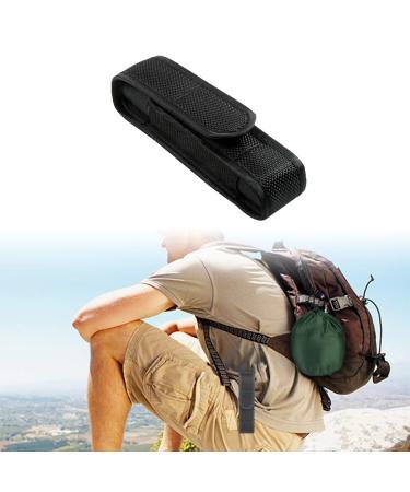Rakiuty Tactical flashlight pocket holster flashlight holder flashlight pocket flashlight bag belt 14cm flashlight holster for outdoor hunting camping hiking black