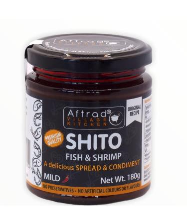 Aftrad Village Kitchen Aftrad Village Kitchen MILD 150g - A Ghanaian chili sauce made with smoked fish and shrimp. A delicious condiment for all cooked meals. It can be used as a sauce spread or dip.