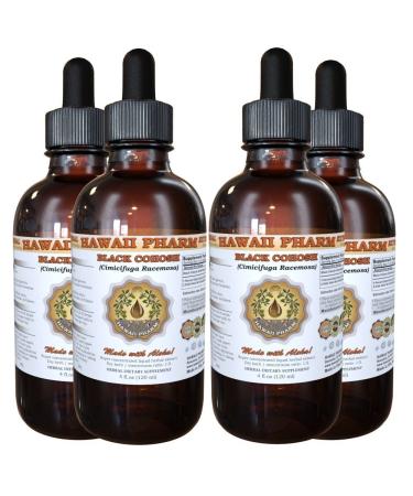 Black Cohosh Liquid Extract Organic Black Cohosh (Cimicifuga Racemosa) Tincture Supplement 4x4 oz