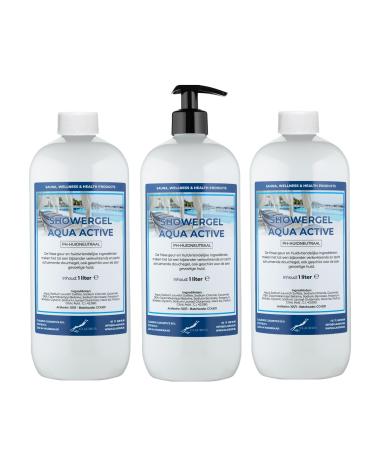 Claudius Showergel Aqua Active 3 x 1 liter with free pump