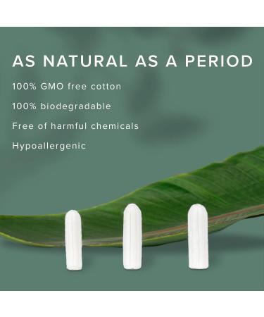 Veeda GMO-Free 100% Natural Cotton Applicator-Free Super Compact Tampons Chlorine Toxin Pesticide Fragrance Synthetics and Dye Free Unscented 32 Count - Buy Online on GoSupps.com