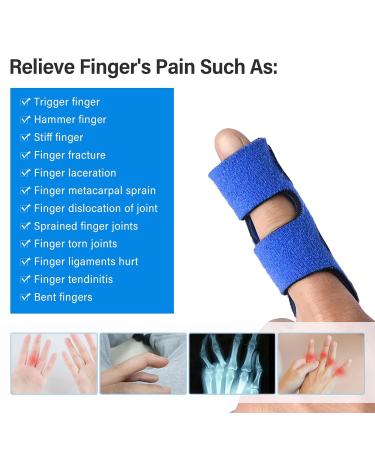 4pcs finger splint finger brace finger splints for broken finger support trigger finger splint for middle finger / ring finger little broken finger splint middle finger splint finger straightener 4PCS blue - Buy Online on GoSupps.com