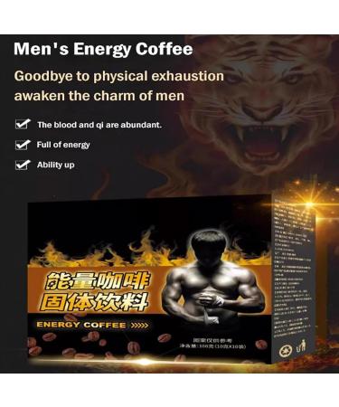 BIUBIULOVE Energy Coffee for Men - Black Maca Energy Coffee for Men Instant Maca Coffee for Men Instant Energy Enhancement Coffee (3 Boxes/30 Bags) - Buy Online on GoSupps.com