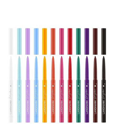 Buy 12 Colors Matt Eyeliner Set - Waterproof Neon Gel Pens | Long-Lasting Christmas Makeup Gift for Women - Buy Online on GoSupps.com