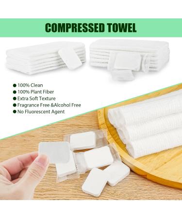 Large Compressed Disposable Face Towels - Portable Cotton Wipes for Travel Camping & Beauty (20PCS - Buy Online on GoSupps.com