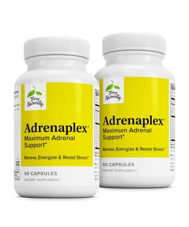 Terry Naturally Adrenaplex - Adrenal Gland Function Supplement - Glandular Support with Vitamins C & B6 - Supports Healthy Adrenal Function - Keep Out of Reach of Children - 60 Capsules (Pack of 2)
