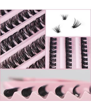 DIY Lash Extension Kit - 200pc D Curl Volume Cluster Lashes with Bond, Seal, and Tweezers | Home Application Individual Eyelash Extensions - 50D Kit - Buy Online on GoSupps.com