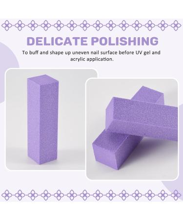 Duontyye 10x Buffing Sanding Buffer Block Files Acrylic Pedicure Manicure Nail Art Tips (Color: Purple) - Buy Online on GoSupps.com