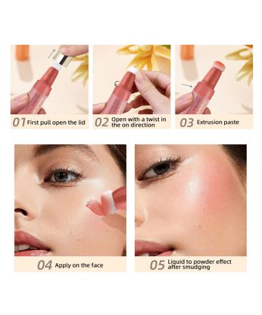 AMAZFLY Matte Liquid Blush Stick - Natural Creamy Formula - Cruelty-Free (101 Ravishing) - Buy Online on GoSupps.com
