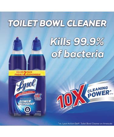 Lysol Toilet Bowl Cleaner Power For Cleaning and Disinfecting Stain Removal 10x cleaning actions 1420ml Pack of 2 (2 x 710ml) - Buy Online on GoSupps.com