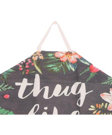 Nail Tech Apron Convenient Comfortable Breathable Flower Pattern Apron for Commercial Restaurant for BBQ for Home for Nail Shop - Buy Online on GoSupps.com