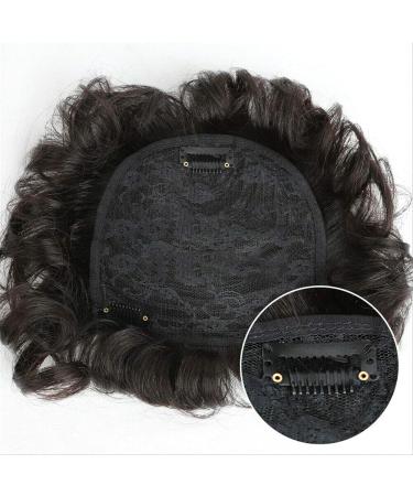 Short Curly Toupee 100% Real Human Hair Curly Toppers Clip Dark Brown Fluffy Crown Hair Pieces Wavy Hair Topper Wiglets fof Thinning Hair 6inch/10inch/841 - Buy Online on GoSupps.com