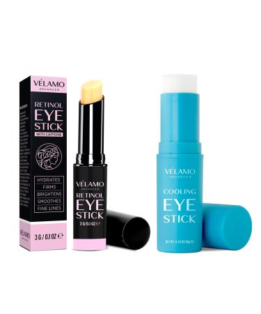 Retinol Eye Stick with Caffeine & Cooling Eye Balm Stick