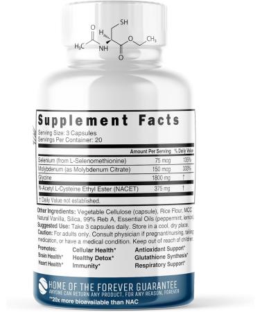 Neuro NAC Supplement 375mg Extra Strength - Enhanced Glycine & Bioavailability | Boost Glutathione 10x | N-Acetyl Cysteine Ethyl Ester - Buy Online on GoSupps.com