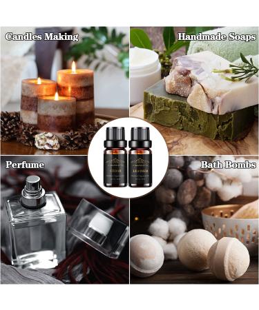 Men's Essential Oils Set - Sandalwood, Cedar, Leather, Sweet Tobacco, Rum, Cologne - Aromatherapy Kit for Diffuser (6x10ML) - Buy Online on GoSupps.com