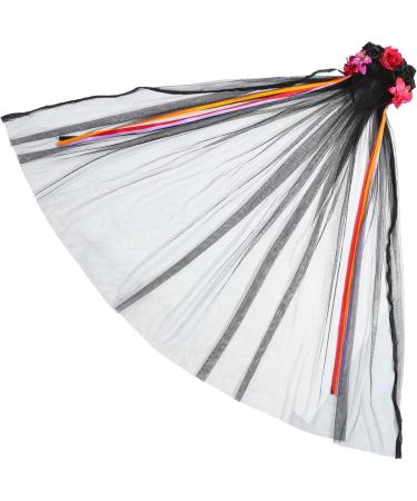 Beaupretty Halloween Rose Headband Flower Veil Headband Skull Hair Band Day of The Dead Headpiece Mexican Flower Headband Multi - Buy Online on GoSupps.com