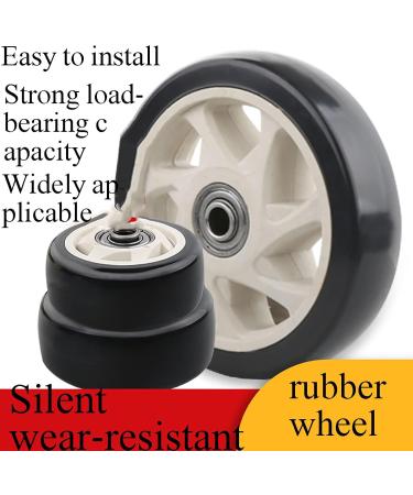 Wheelchair Accessories Front Wheel(124mm) Double Bearing Waterproof/Anti-Slip+ Wear-Resistant/Silent with Anti-loosening Screws for Wheels with Wheel Diameter 124mm 1pcs Black 1pcs Black - Buy Online on GoSupps.com