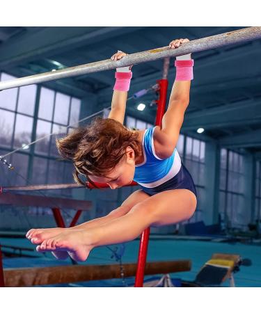 Abeillo 2 Pink Gymnastics Grips Wristbands Set for Girls - Kids Hand Grips for Gymnastic Bar Palm Protection and Wrist Support - Youth Sports Accessories for Workout and Exercise - Buy Online on GoSupps.com