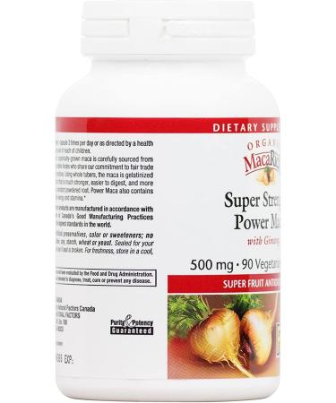 Natural Factors Organic MacaRich Super Strength Maca & Ginseng 500mg - 90 Veg Capsules - Buy Online on GoSupps.com