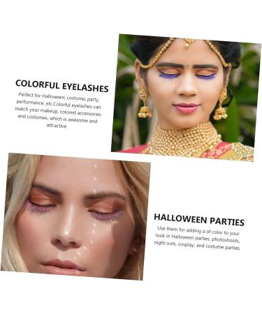 FRCOLOR 15 Pairs Colored False Eyelashes Dense Fake Eyelash Vivid Eyelashes Soft Natural False Eyelashes Thick Man-made Fiber False Eyelashes Artificial Fiber 3d European and American - Buy Online on GoSupps.com