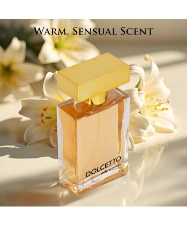 Dollceto Only for Women Eau De Parfum - Floral Fruity Fragrance - Top Notes of Bergamot Citrus Mandarin Lychee & Sweet Peach - Base of Vanilla Haitian Vetiver Warm Amber - Elegant 100ml Bottle - Buy Online on GoSupps.com
