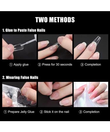 Sularpek Nail Tips - 500 Clear Fake Nails for Acrylic Art | 10 Sizes Transparent Toenails for Women DIY Nail Design - Buy Online on GoSupps.com