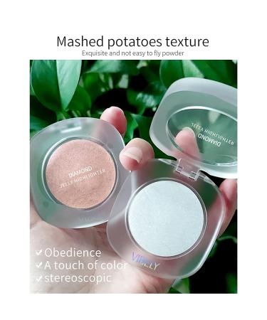 Shiny Diamond Highlight Makeup Contour Powder - Glitter Face Illuminator Palette (Sunkissed) - Buy Online on GoSupps.com