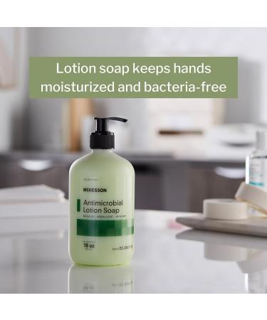 McKesson Antimicrobial Lotion Soap with Aloe Herbal Scent - 18 oz Pump - 1 Count - Buy Online on GoSupps.com