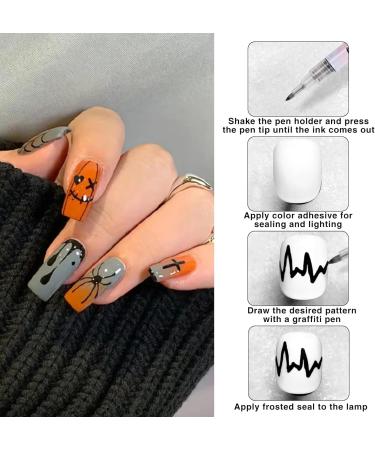 12 Color Nail Art Pens Set 3D Nail Art Drawing Pen Quick Drying Nail Polish Pen DIY Nail Pens Gel Polish for Painting Graffiti Nail Dotting Pen Nail Art Accessories Manicure Drawing Tools(0.7mm) - Buy Online on GoSupps.com