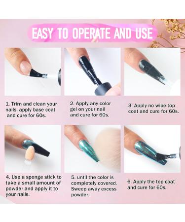 lomdung 12 Pcs Nail Pigment Powder Chrome Nail Powder Mirror Powder for Nails Easy DIY at Home for Nail Art Manicure and Decoration MultiColor - Buy Online on GoSupps.com