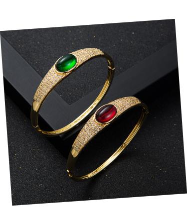 Shop CLISPEED Micro Paved Cubic Zirconia Bracelet Watch Straps - Real Gold Plated Copper & Agate for Women | International Shipping Available - Buy Online on GoSupps.com