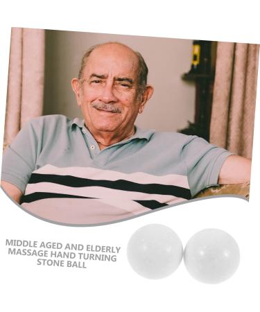 Fomiyes Gymnastics Ball Massage Tools Set - Hand Fitness Balls & Stress Relief Massage Globes - 5cm Jade White - International Shipping Available - Buy Online on GoSupps.com