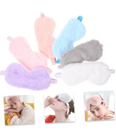 Mobestech 6pcs Rabbit Fur Blackout Sleep Masks - Soft Adjustable Eye Patches for Kids | Creative Animal Blindfolds & Faux Fur Eye Blinders - Buy Online on GoSupps.com