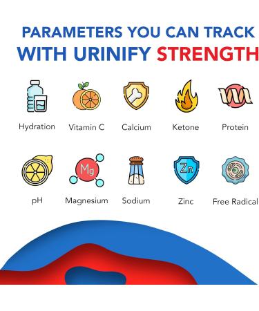 Buy URINIFY Strength Urine Test Strips - Keto Hydration Metabolism pH Electrolytes & Vitamin C Testing | 6 Count - Fast International Shipping - Buy Online on GoSupps.com